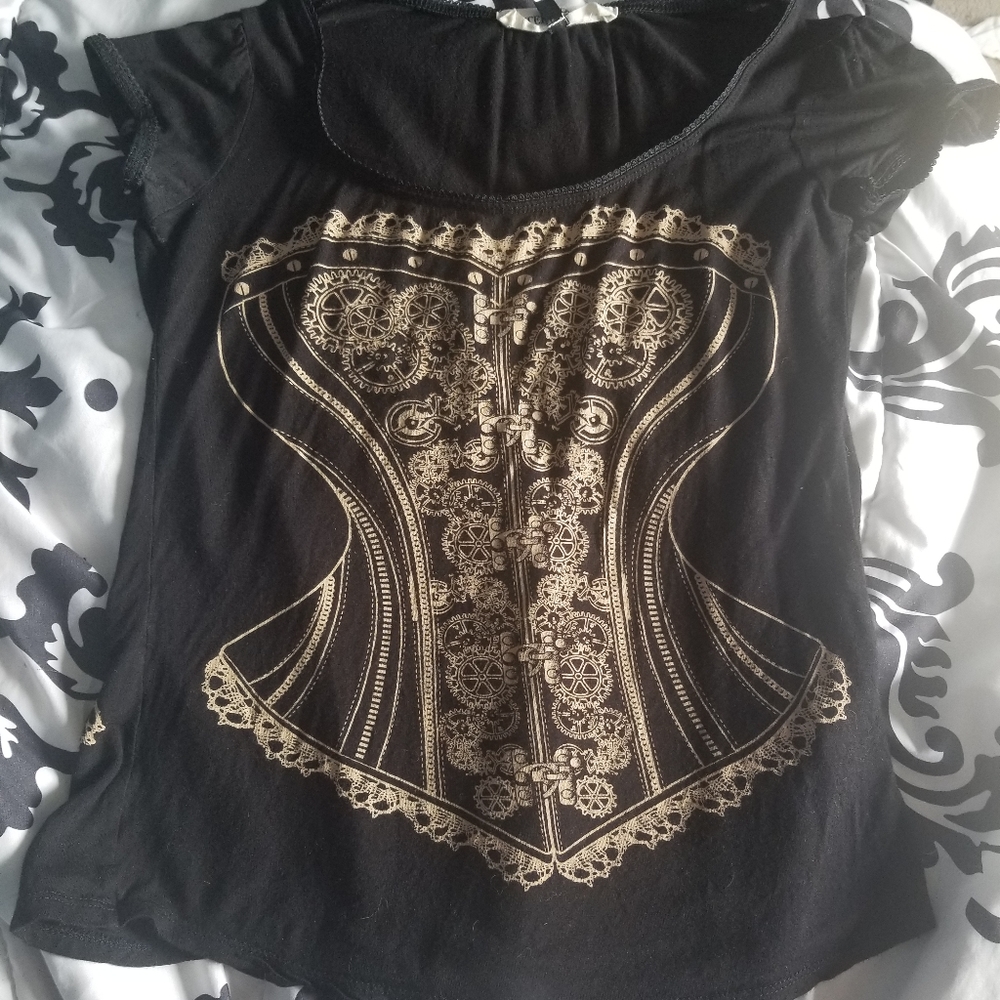 Steampunk Corset Print Shirt